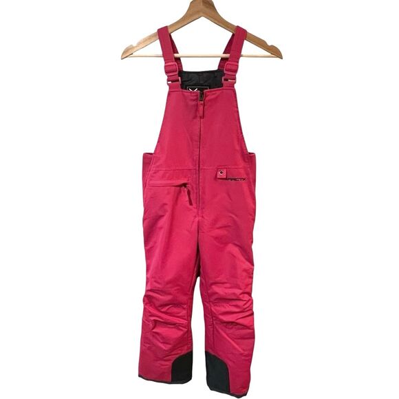 Arctix Kid’s Insulated Snow Bib Overalls SMALL Pink Ski Snowboard Winter - Picture 1 of 6